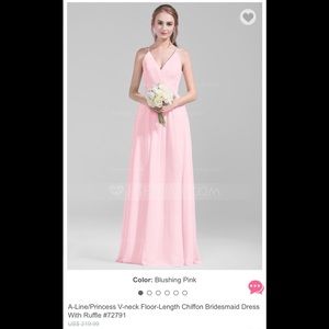 JJ House Chiffon Bridesmaids Dress-Blushing Pink